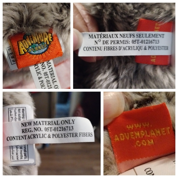 Adventure Planet Sitting Adorable Gray Sloth Bean Bag Soft Plush Toy 12in - Picture 13 of 13